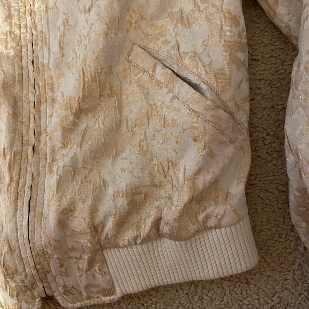 Gold Patterned Bomber With Pockets - image 2